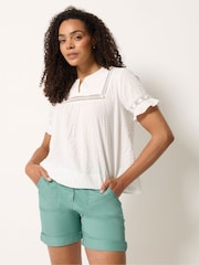 M&Co Green Cotton Poplin Shorts - Image 1 of 5