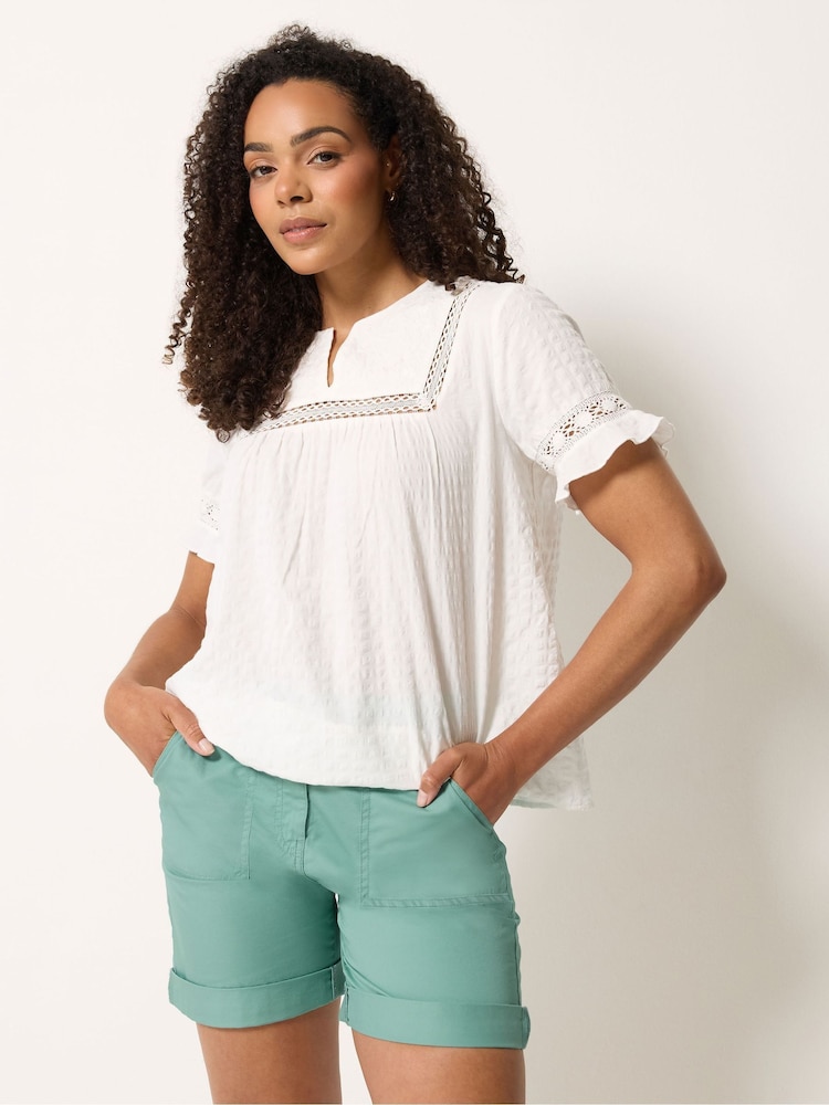 M&Co Green Cotton Poplin Shorts - Image 1 of 5