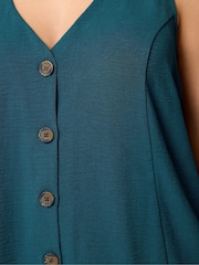 Yours Curve Green Airflow Waistcoat Vest - Image 4 of 5