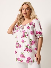 Yours Curve Pink Boho Top - Image 1 of 5