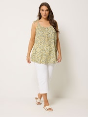 Yours Curve Yellow Cami Vest Top - Image 3 of 5