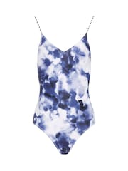 Long Tall Sally White Inky Twist Strap Swimsuit - Image 5 of 6