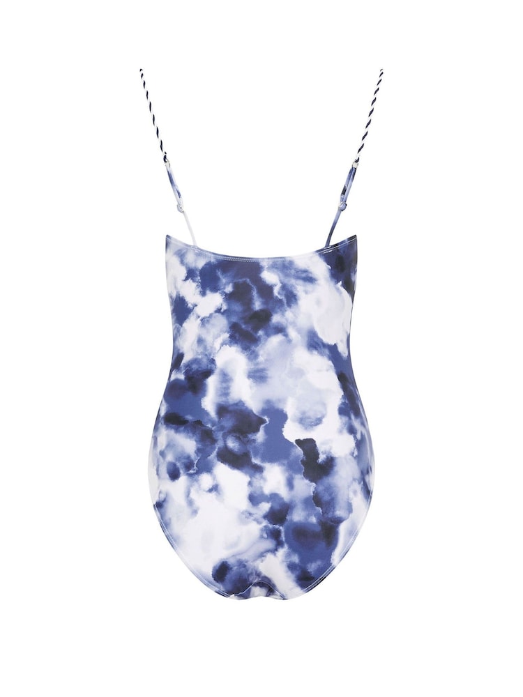 Long Tall Sally White Inky Twist Strap Swimsuit - Image 6 of 6