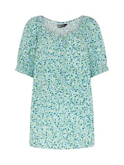 Yours Curve Blue Boho Top - Image 5 of 5