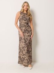 Long Tall Sally Brown Floral Maxi Dress - Image 1 of 5