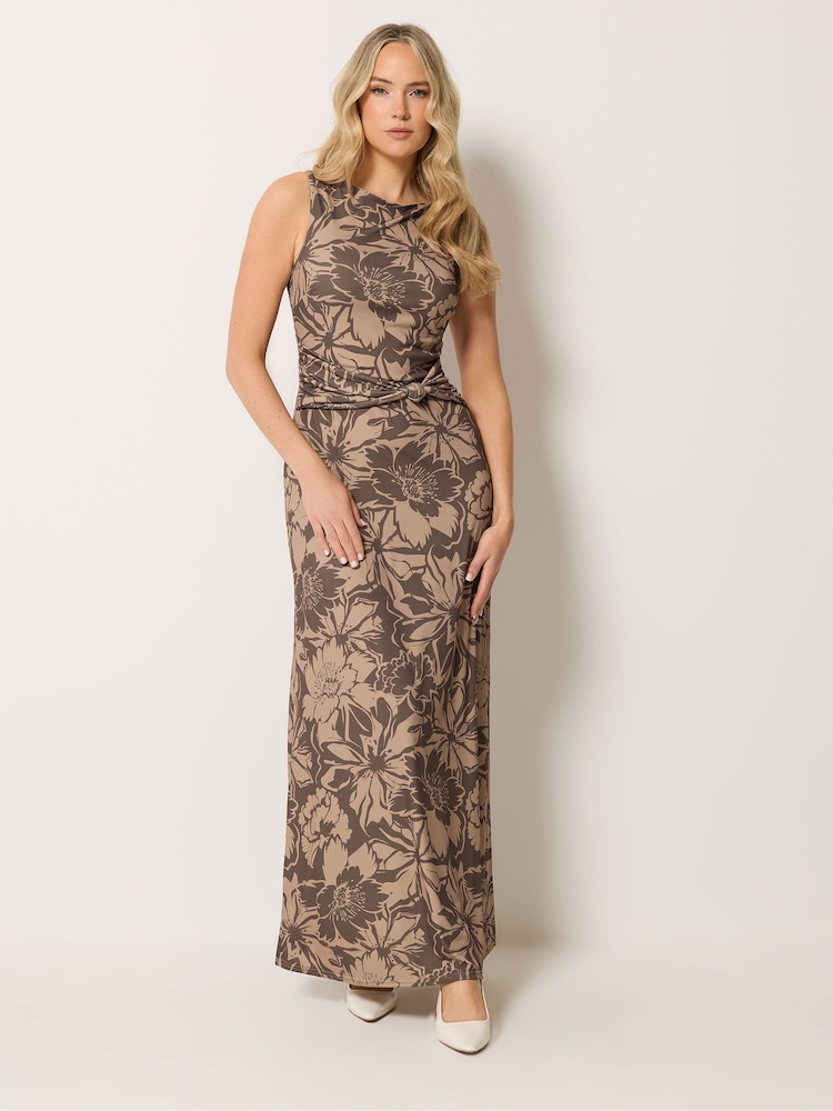 Long Tall Sally Brown Floral Maxi Dress - Image 1 of 5 Long Tall Sally Brown Floral Maxi Dress - Image 1 of 5