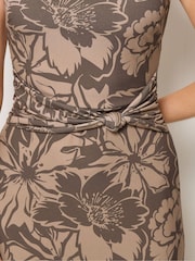 Long Tall Sally Brown Floral Maxi Dress - Image 4 of 5