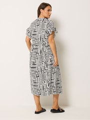 Yours Curve Black Frill Sleeve Midaxi Dress - Image 3 of 5
