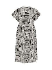 Yours Curve Black Frill Sleeve Midaxi Dress - Image 5 of 5