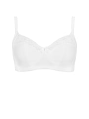 Yours Curve Blue Cotton Lace Trim Non Padded Non Wired Bralette 2 Pack - Image 8 of 9