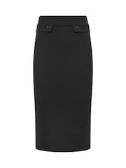 Long Tall Sally Black Button Midi Skirt - Image 5 of 5