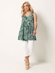 Yours Curve Green Cami Vest Top - Image 2 of 5