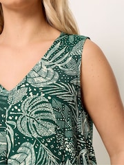 Yours Curve Green Cami Vest Top - Image 4 of 5