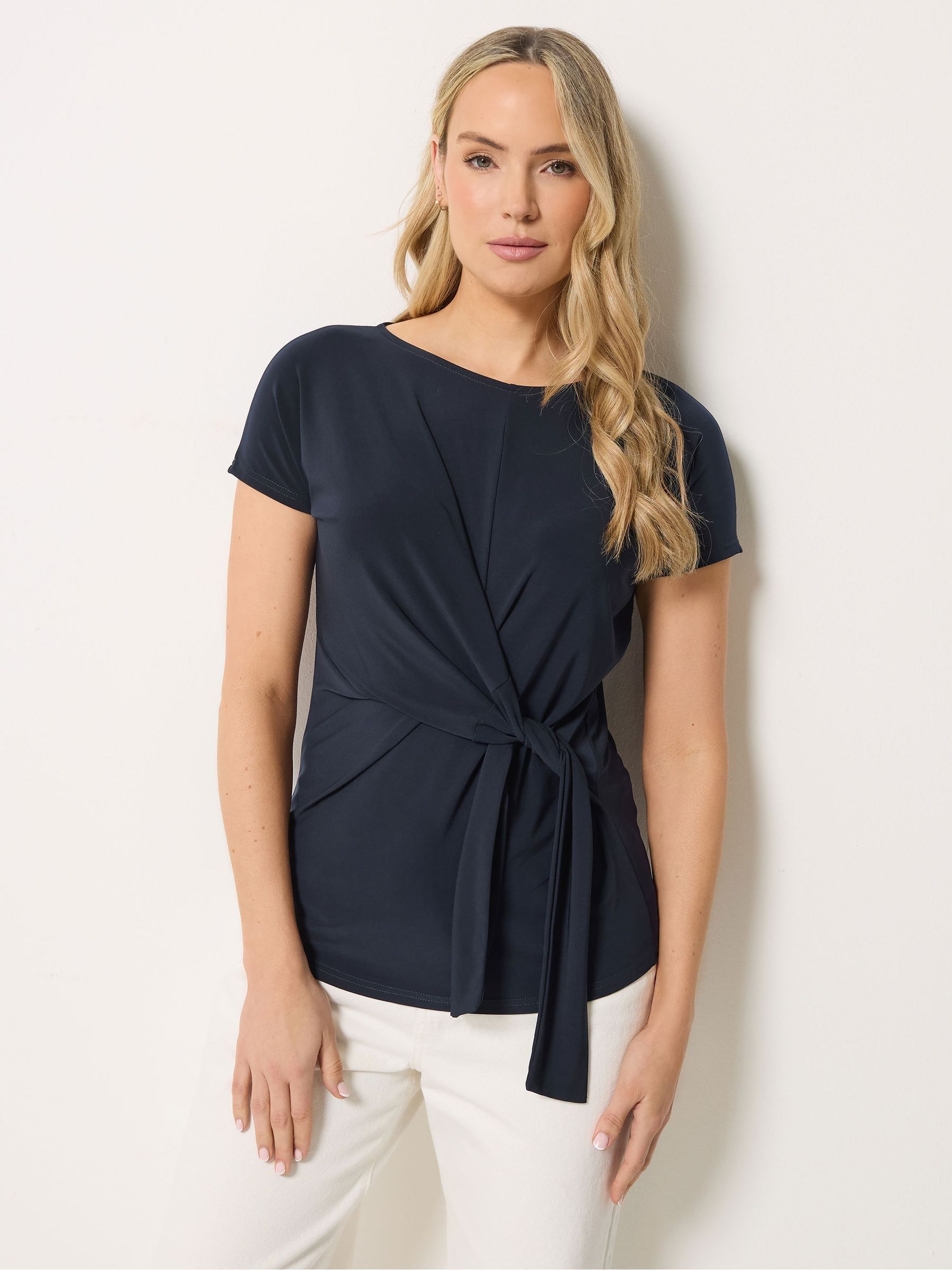 Long Tall Sally Women's Dark Navy Tall Tie Detail Top In | : Size 20 - Image 2