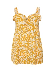 Yours Curve Yellow Frill Vest Top - Image 5 of 5