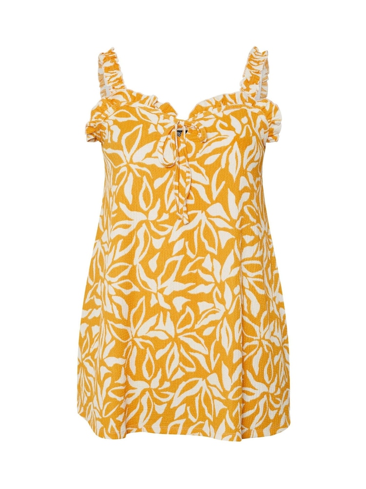 Yours Curve Yellow Frill Vest Top - Image 5 of 5