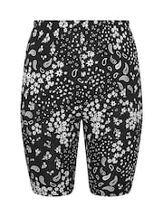 Yours Curve Black Cycling Shorts 2 Pack - Image 8 of 8