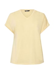 Yours Curve Yellow Linen Look Grown On Sleeve T-Shirt - Image 5 of 5