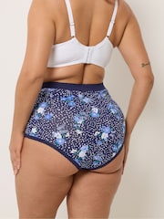 Yours Curve Blue Butterfly Floral Print 5 Pack Full Briefs - Image 2 of 5