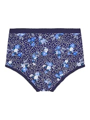 Yours Curve Blue Butterfly Floral Print 5 Pack Full Briefs - Image 5 of 5