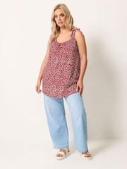 Yours Curve Red Cami Vest Top - Image 2 of 5