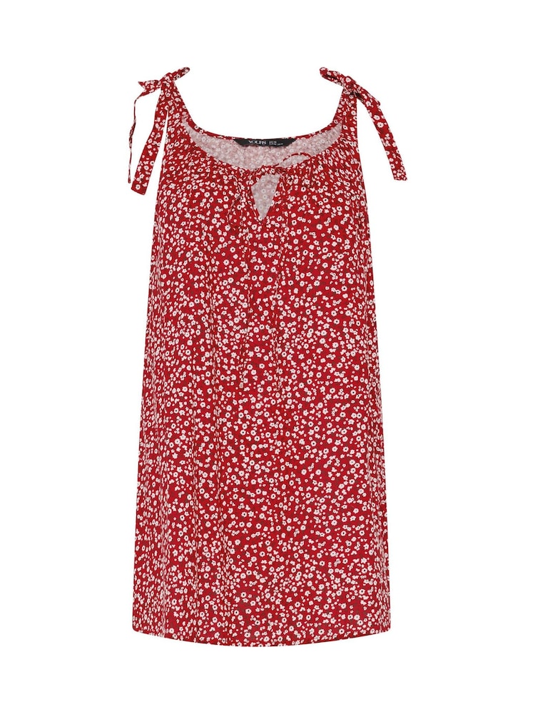 Yours Curve Red Cami Vest Top - Image 5 of 5 Yours Curve Red Cami Vest Top - Image 5 of 5