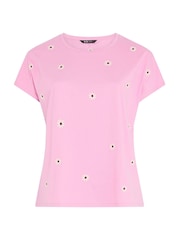 Yours Curve Pink Daisy Embroidered Top - Image 5 of 5