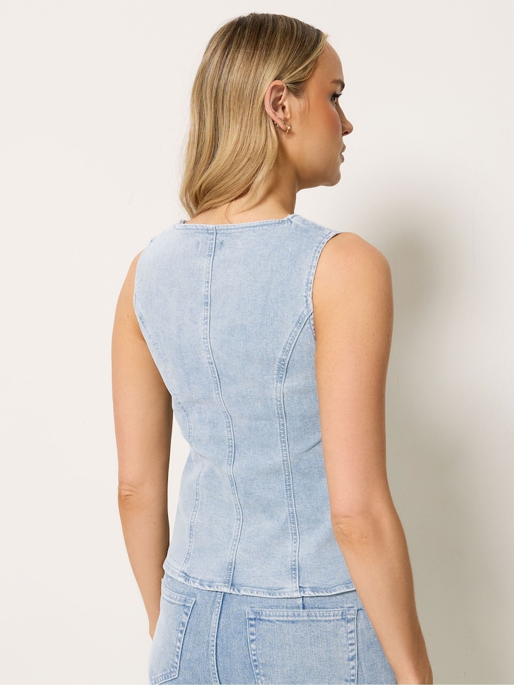 Long Tall Sally Denim Vest - Billede 2 af 2 Long Tall Sally Denim Vest - Billede 2 af 2