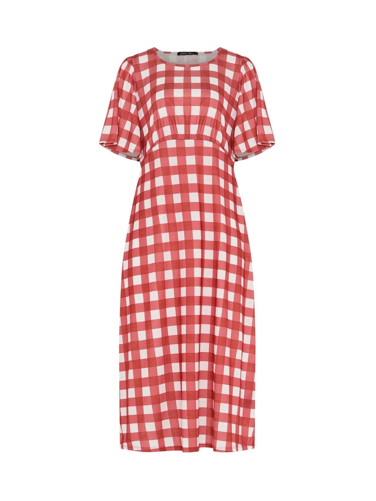 Yours Curve Red Limited Tie Neck Dress - Image 5 of 5 Yours Curve Red Limited Tie Neck Dress - Image 5 of 5
