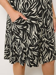 Yours Curve Black Drape Pocket Dress - Image 4 of 5