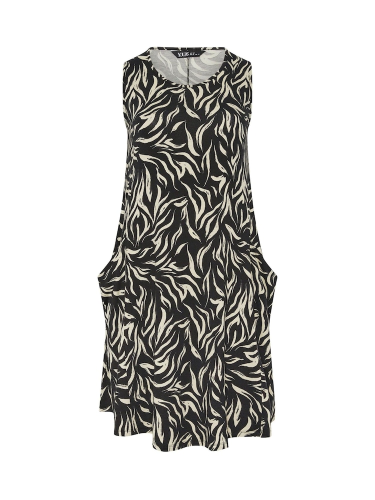 Yours Curve Black Drape Pocket Dress - Image 5 of 5