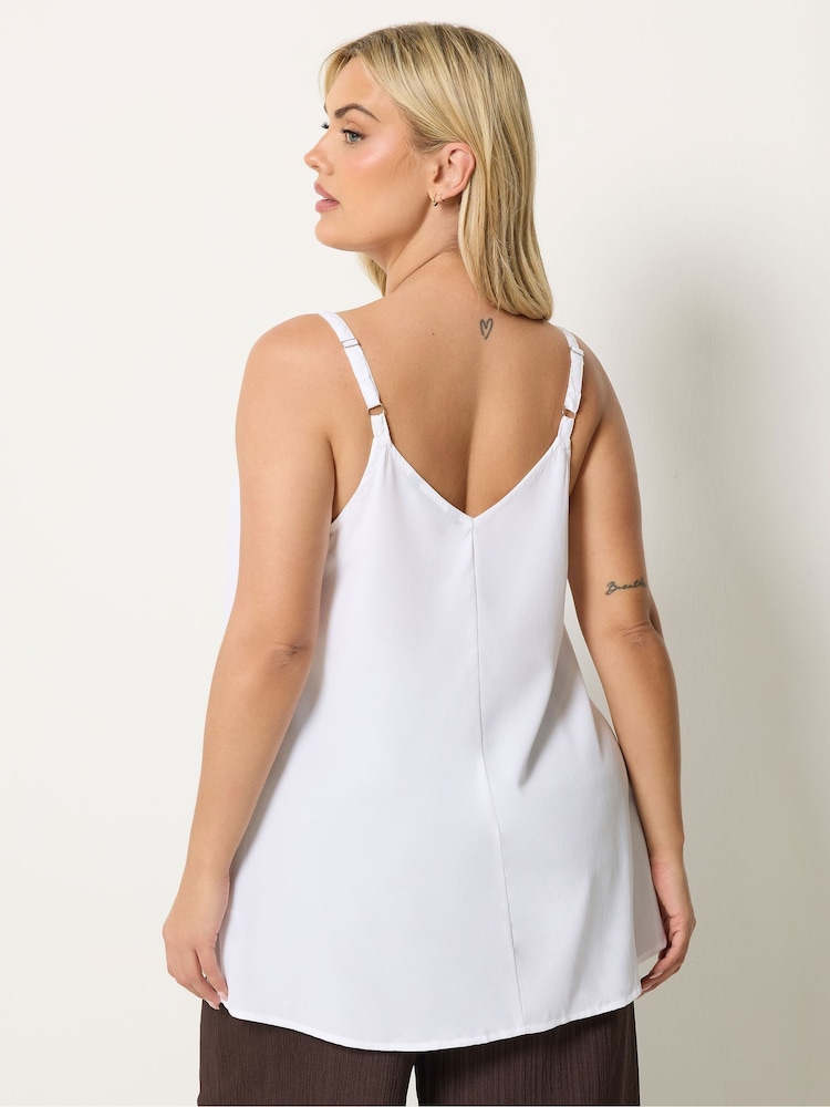 Yours Curve White Lace Insert Cami - Image 2 of 5 Yours Curve White Lace Insert Cami - Image 2 of 5