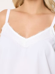 Yours Curve White Lace Insert Cami - Image 4 of 5