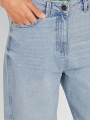 M&Co Blue Light Wash Barrel Jeans - Image 4 of 6
