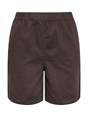 Yours Curve Brown Denim Shorts - Image 5 of 5