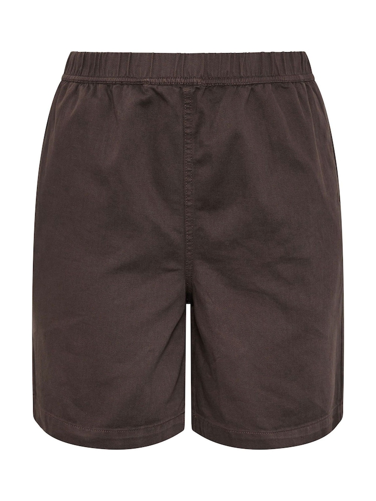 Yours Curve Brown Denim Shorts - Image 5 of 5 Yours Curve Brown Denim Shorts - Image 5 of 5