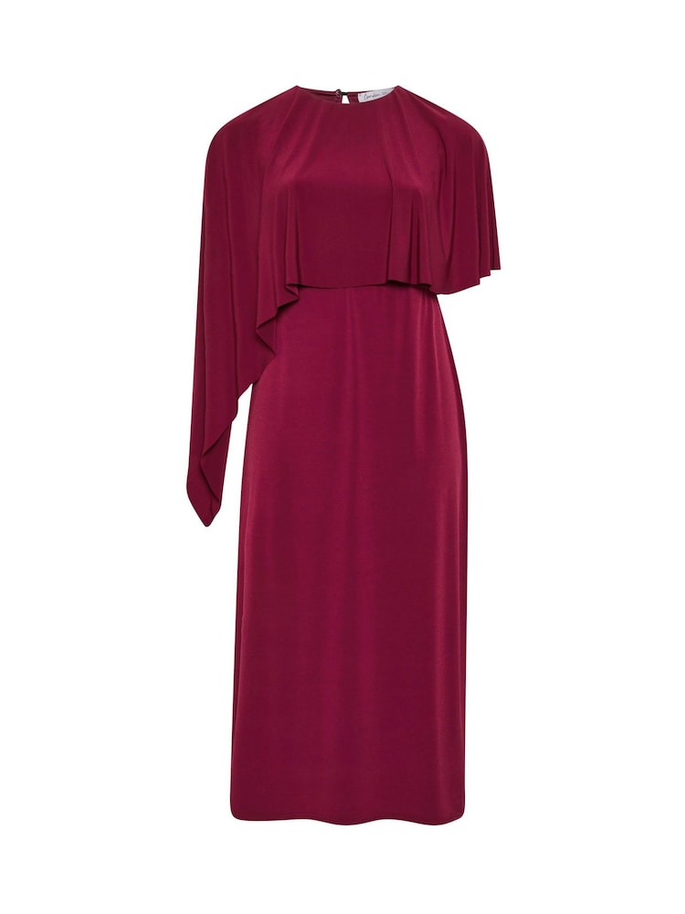Yours Curve Red London Cape Dress - Image 5 of 5 Yours Curve Red London Cape Dress - Image 5 of 5