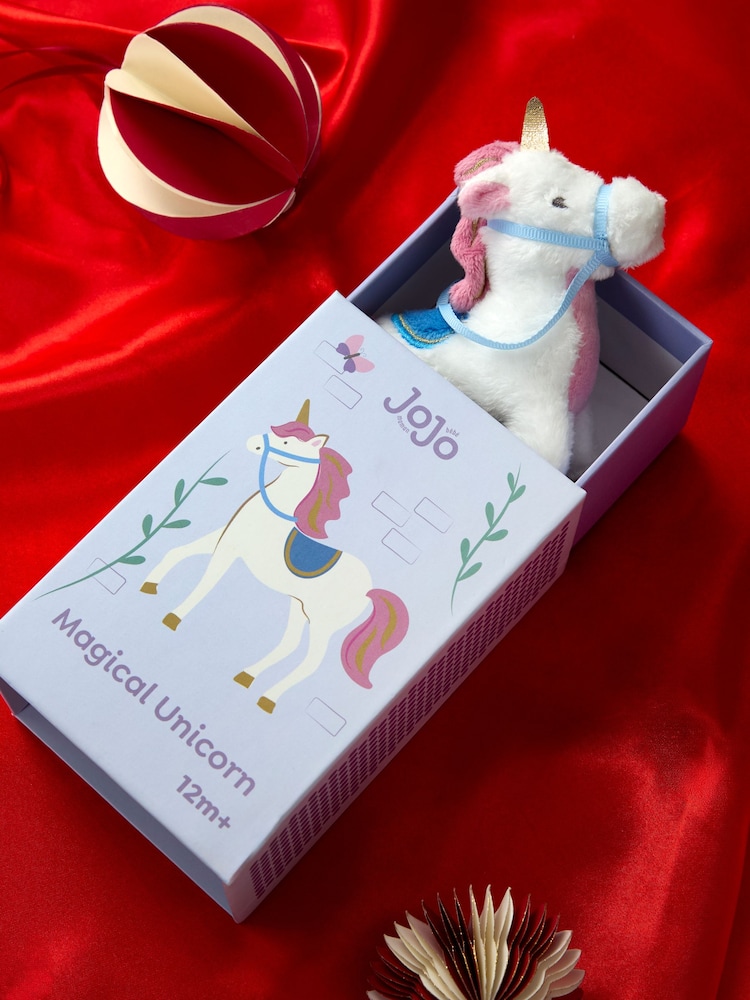 JoJo Maman Bébé Unicorn Matchbox Soft Toy - Image 2 of 4 JoJo Maman Bébé Unicorn Matchbox Soft Toy - Image 2 of 4
