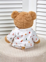 JoJo Maman Bébé Christmas Bear in PJs Soft Toys - Image 3 of 4