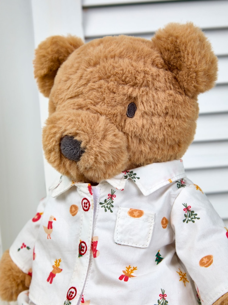 JoJo Maman Bébé Christmas Bear in PJs Soft Toys - Image 4 of 4 JoJo Maman Bébé Christmas Bear in PJs Soft Toys - Image 4 of 4