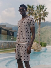 MAUVAIS Natural Monica Slim Knit in Beige Shorts - Image 3 of 8