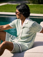 MAUVAIS Green Solato Jaquard Knit Shirt - Image 6 of 6