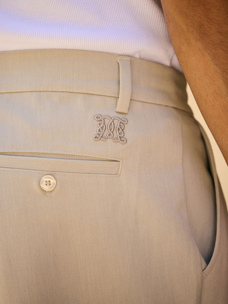 MAUVAIS Natural Relaxed Pleated Bermuda Shorts - Image 6 of 6