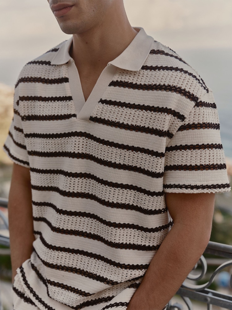 MAUVAIS Natural Romano Stripe Shorts - Image 4 of 4 MAUVAIS Natural Romano Stripe Shorts - Image 4 of 4