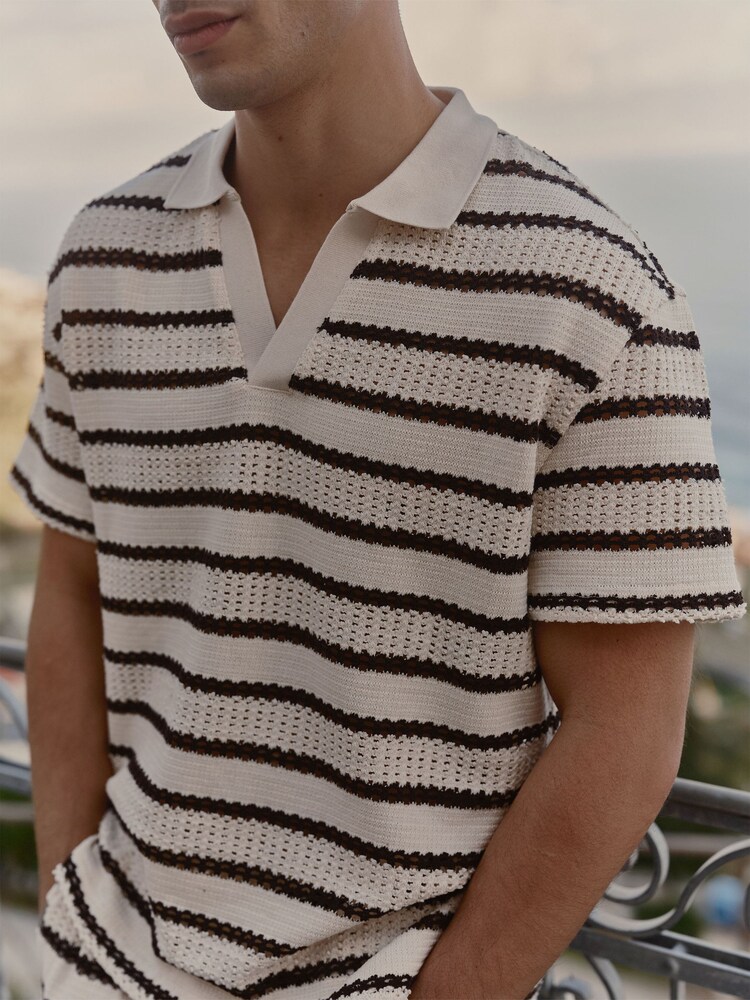 MAUVAIS Natural Romano Stripe Shorts - Image 7 of 7 MAUVAIS Natural Romano Stripe Shorts - Image 7 of 7