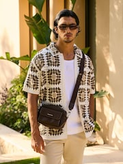 MAUVAIS Brown Quadro Crochet Shirt - Image 4 of 8