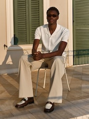 MAUVAIS White Rivero Slim Leaf Knit Shirt - Image 3 of 8