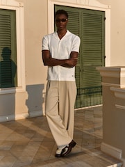 MAUVAIS White Rivero Slim Leaf Knit Shirt - Image 4 of 8