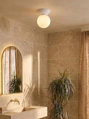 RUL LIGHTING White Lente Bathroom Glass Ceiling Light - Image 3 of 5