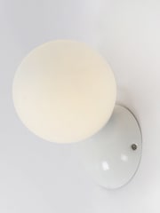 RUL LIGHTING White Lente Bathroom Glass Wall Light - Image 2 of 4